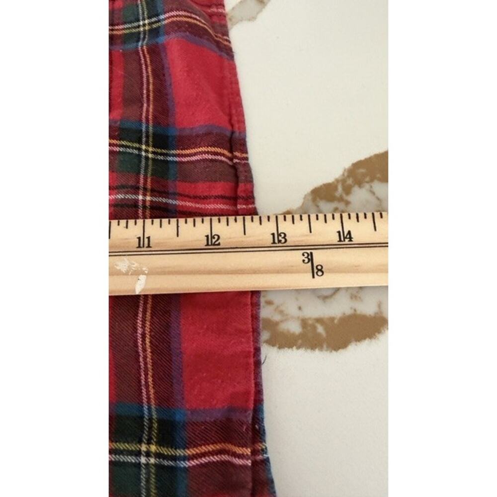 Lauren Ralph Lauren Nightgown 3X Red Plaid Button Front Flannel Holiday Maxi - Picture 9 of 9